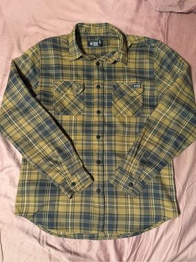 Salty Crew Brown Flannel Shirt
